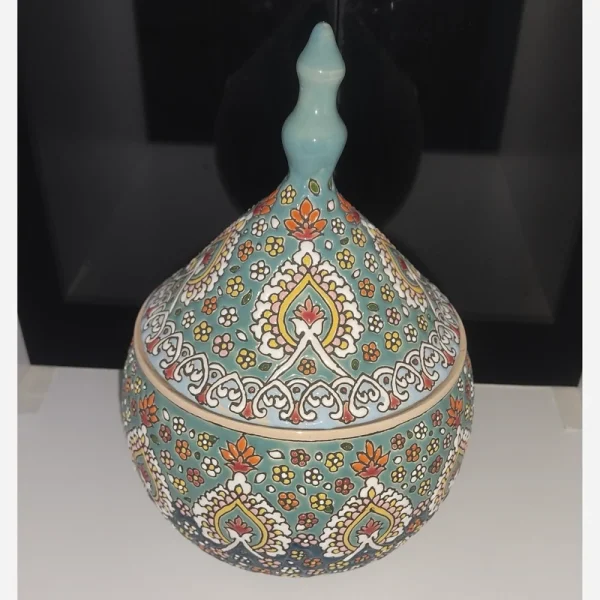 شکلات خوری مینا کاری سبز دلربا - تصویر 2