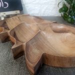 سینی طرح گلبرگ از جنس چوب گردو - تصویر 6